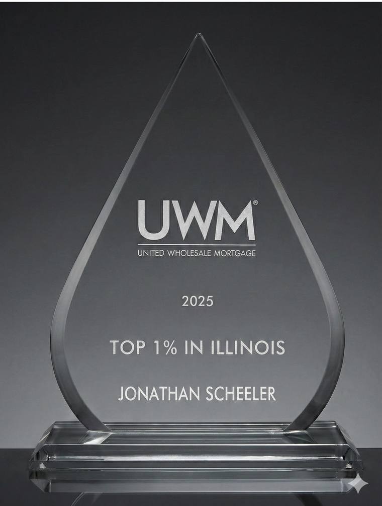 UWM 2025 Top 1% in Illinois award, Jonathan Scheeler